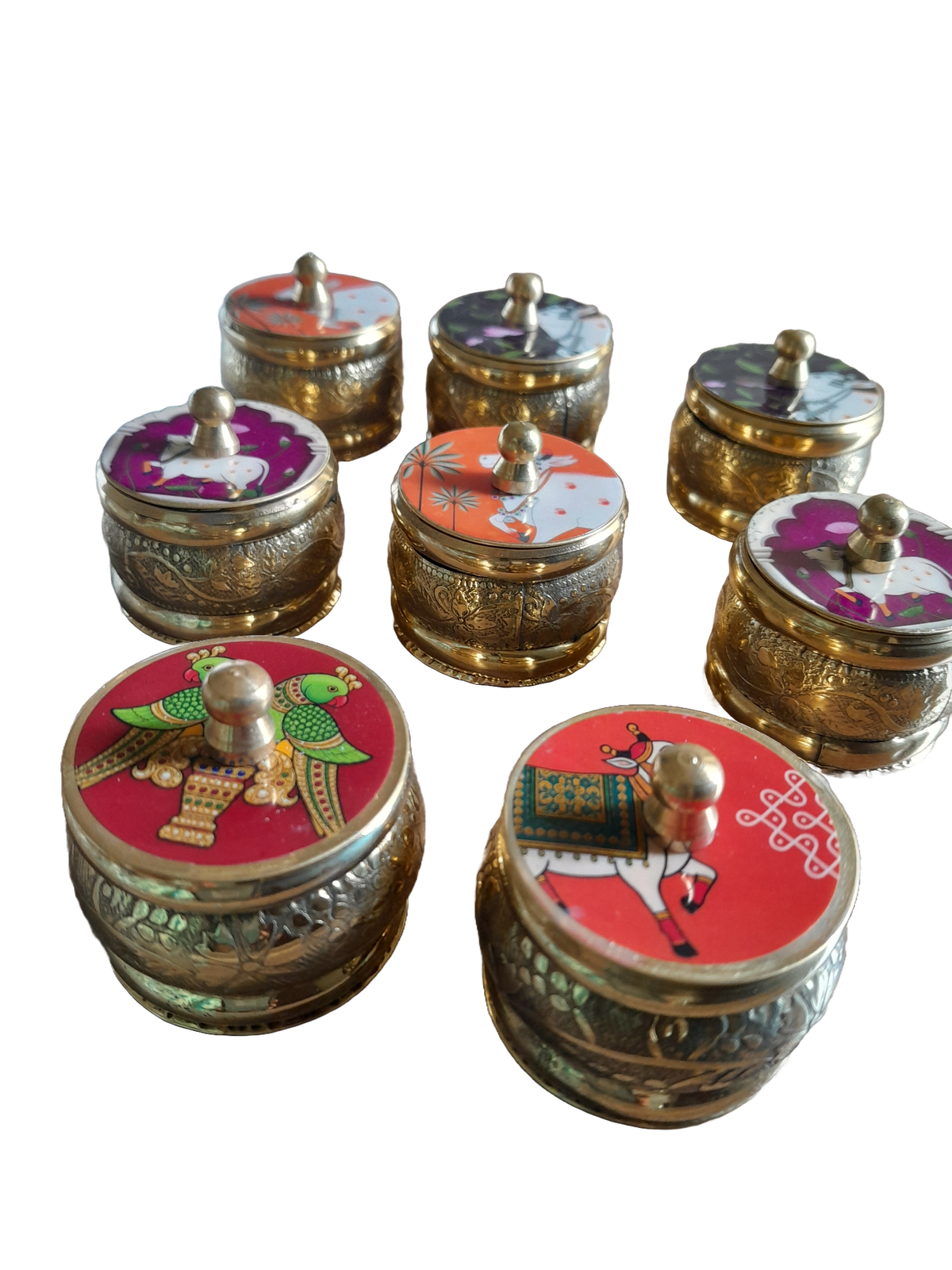 Brass Kumkum Boxes