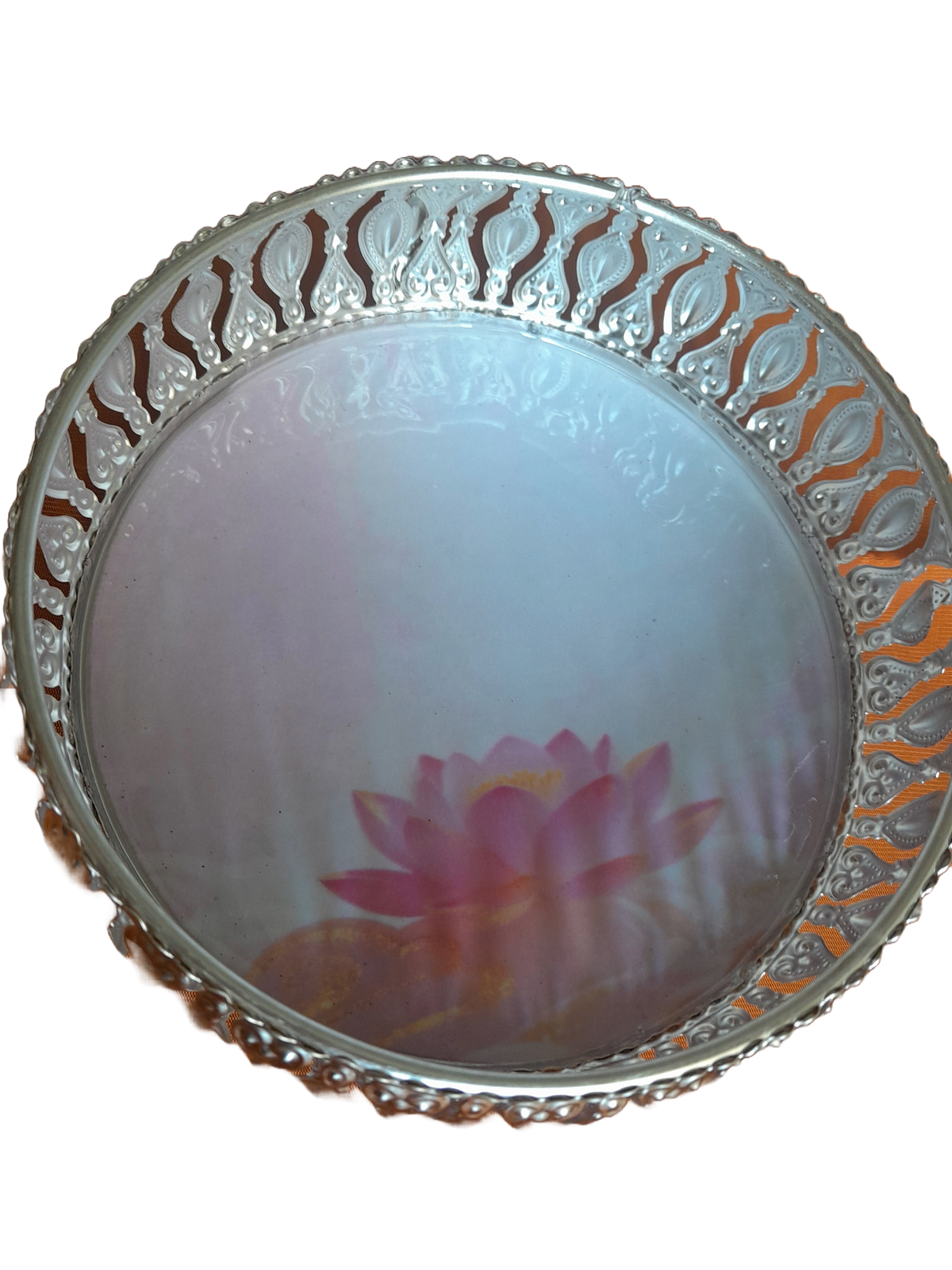 German Silver Coated Tray 6"