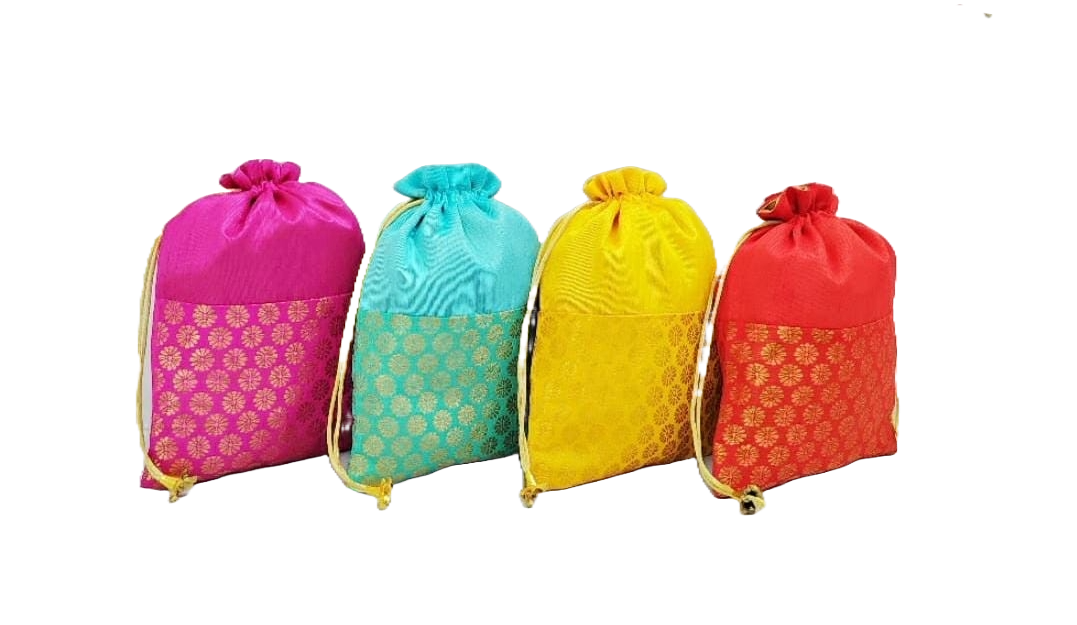Silk- Brocade Fabric Potli