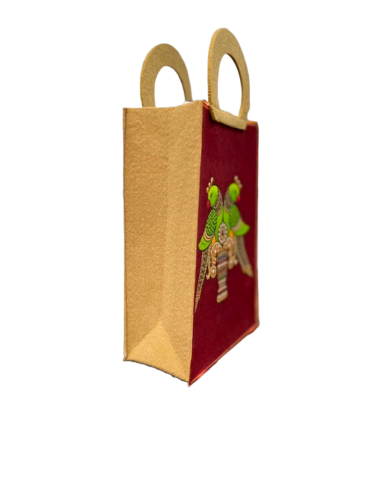 Twin parrot - Felt Bag Special Handle