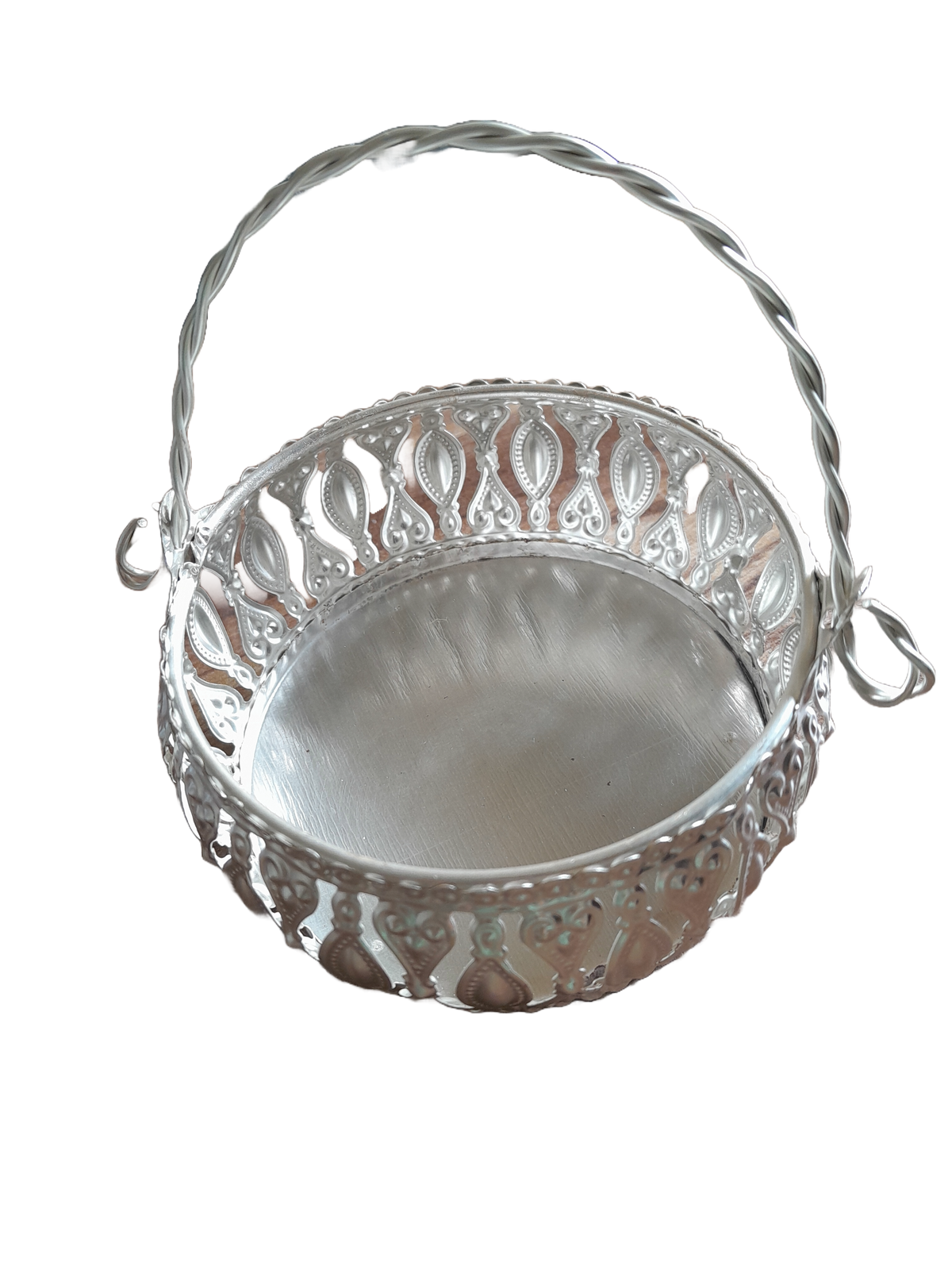 German Silver Coated Tray with Handle